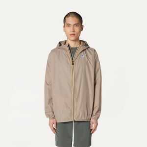 NWT K-Way Le Vrai 3.0 Claude Packable Waterproof Jacket Beige Taupe Size XXL 2XL